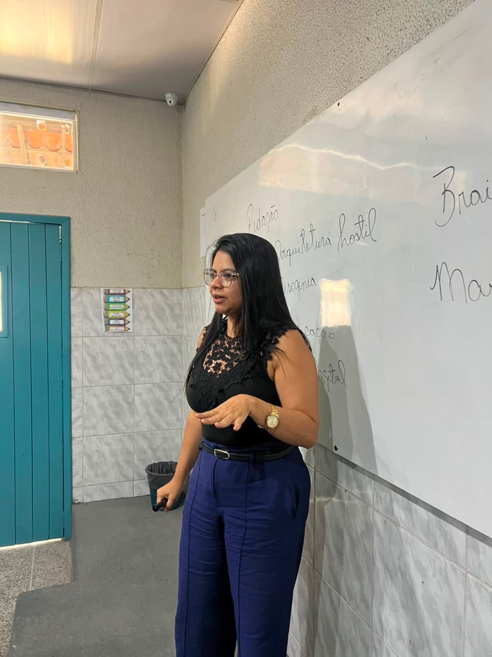 Fernanda em sala de aula